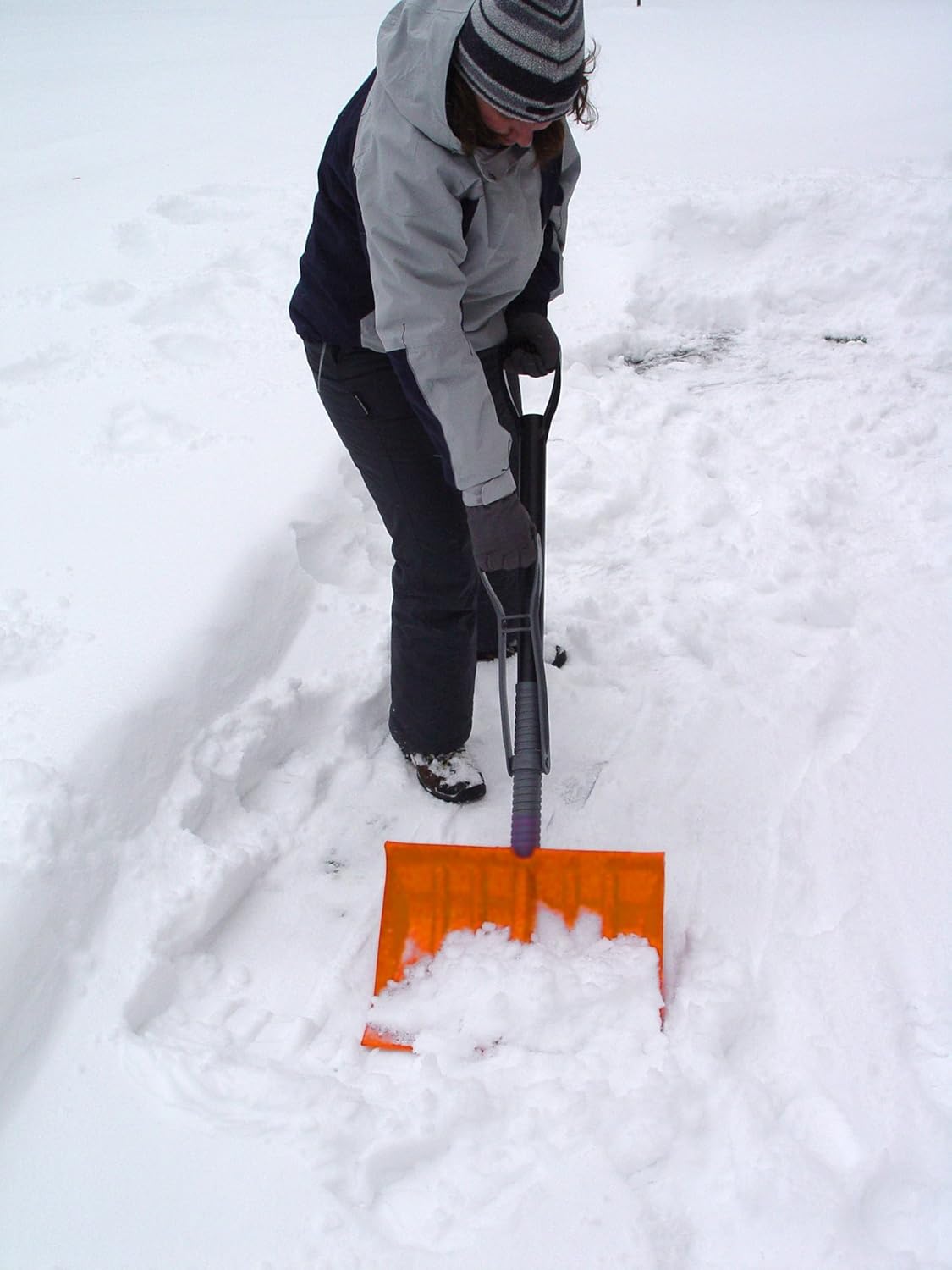 Emsco Group 1397-1 Bigfoot 18" Combination Handle – Alleviates Bending and Strain on Lower Back – Adjusts, Ergonomic Snow Shovel