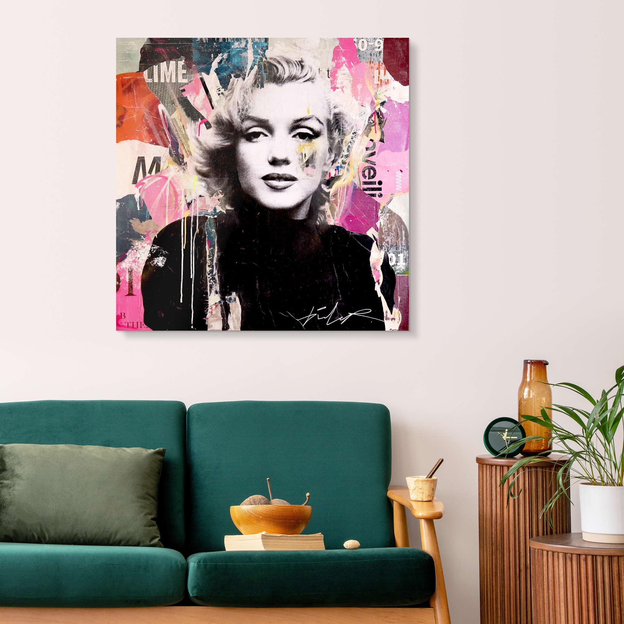 KUSTOM ART Poster Serie Attrici Hollywood Marilyn Monroe su