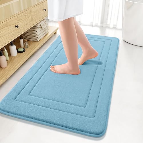 Miniatura 209 de Arotive Tapete de baño de espuma viscoelástica de 30 x 20 pulgadas, ultra suave y absorbente, lavable a máquina, cómodo tapete de baño para suelo