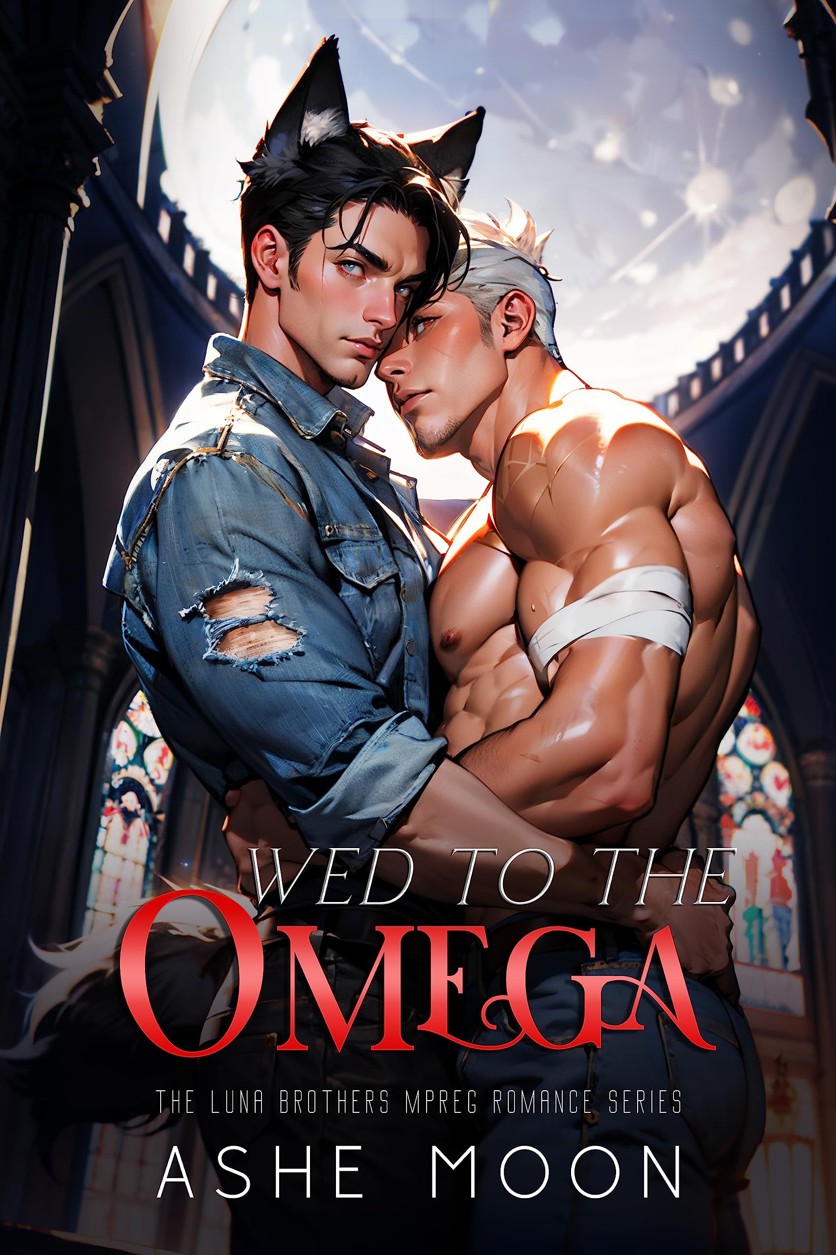Wed to the Omega: An MM Mpreg Shifter Gay Romance (Luna Brothers Book 1)