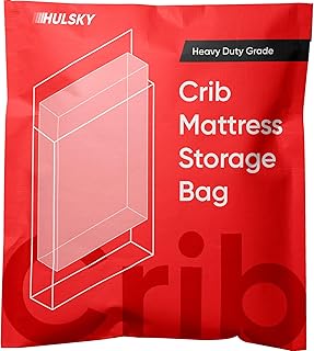 Hulsky Crib Mattress Storage Bag - 4 Mil Heavy Duty Crib Mattress Bag for Moving and Storage