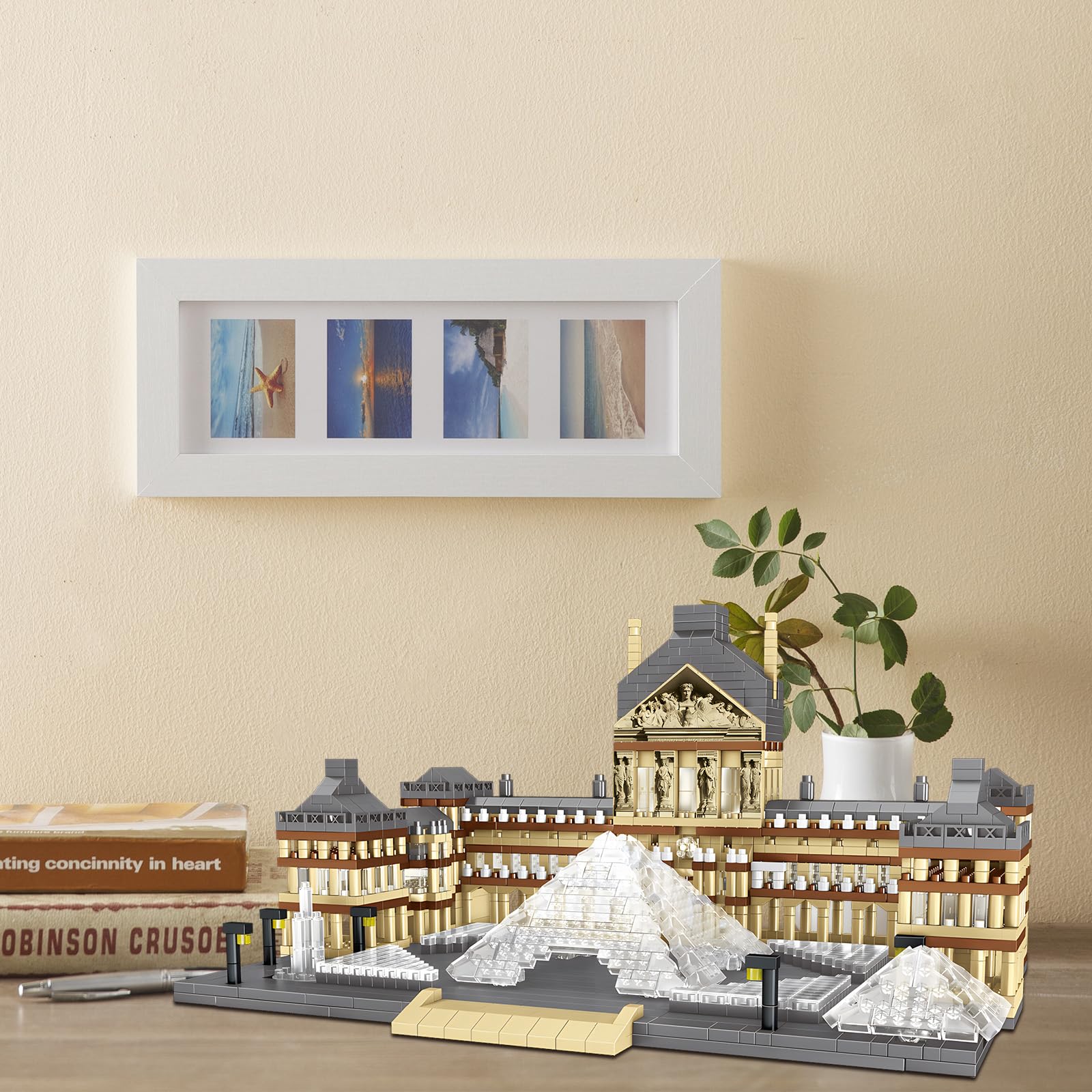 Paris Louvre Museum Model Building Blocks Set Micro Bricks World Famous Architecture Educational Toys for Kids Adults 3377 Piece Birthday
