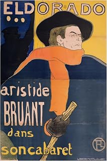 Canvas Wall Art - Henri de Toulouse-Lautrec 'Eldorado Aristide Bruant, 1892' Wall Art for Living Room, Bedroom, or Office Décor by Trademark Fine Art
