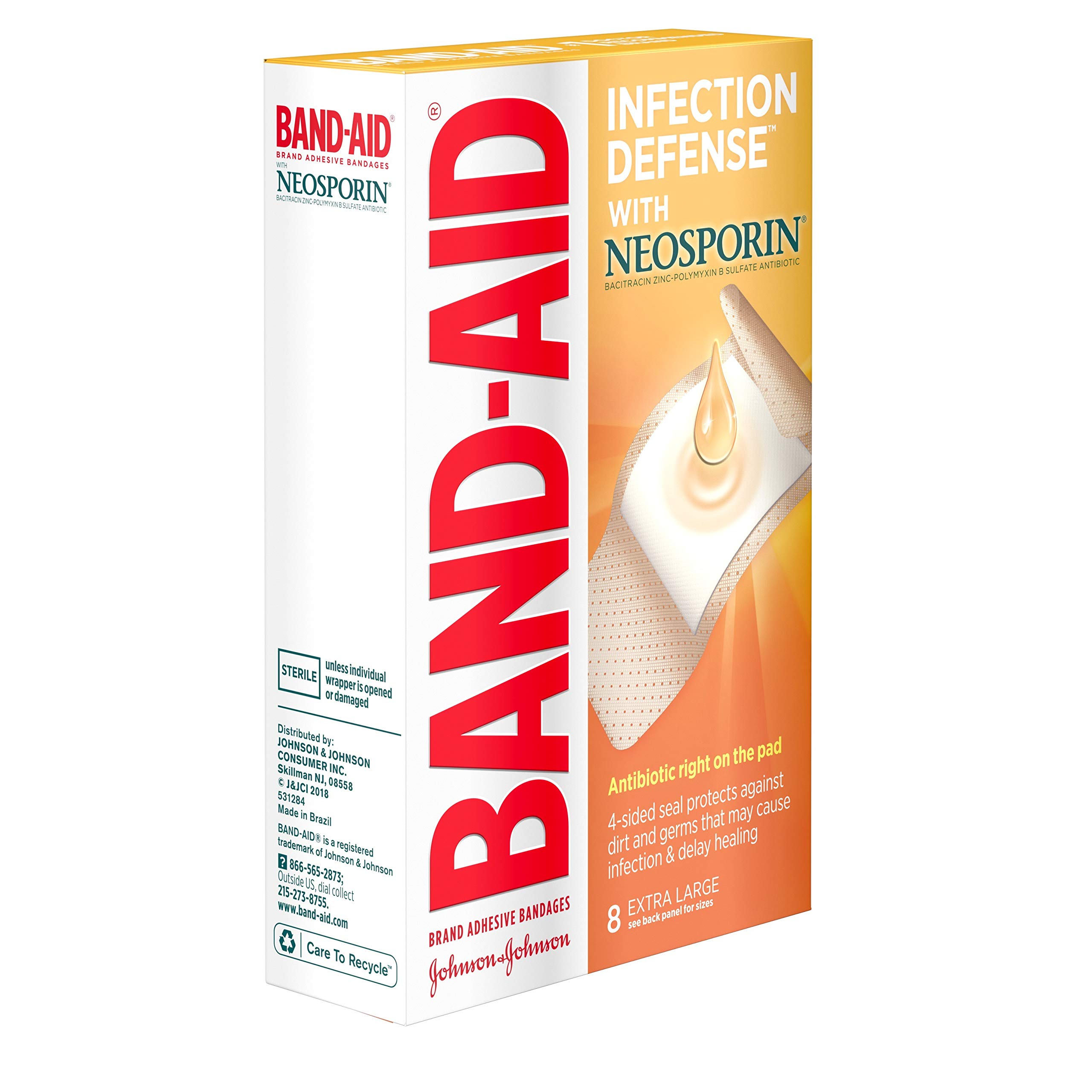BandAid Brand Adhesive Bandages Infection Defense with Neosporin
