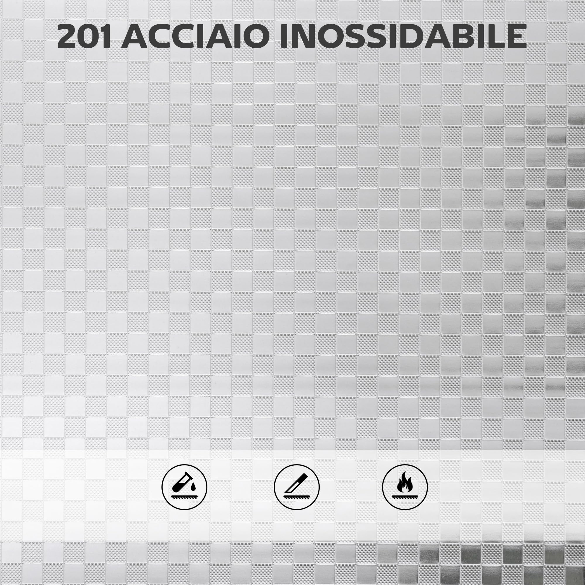 HOMCOM Carrello da Cucina a 4 Livelli con 2 Ripiani Regolabili e Bordi Rialzati, Carrello Cucina Salvaspazio in Acciaio Inox 201 con 4 Ruote e 2 Freni, 60x35x100 cm, Argento