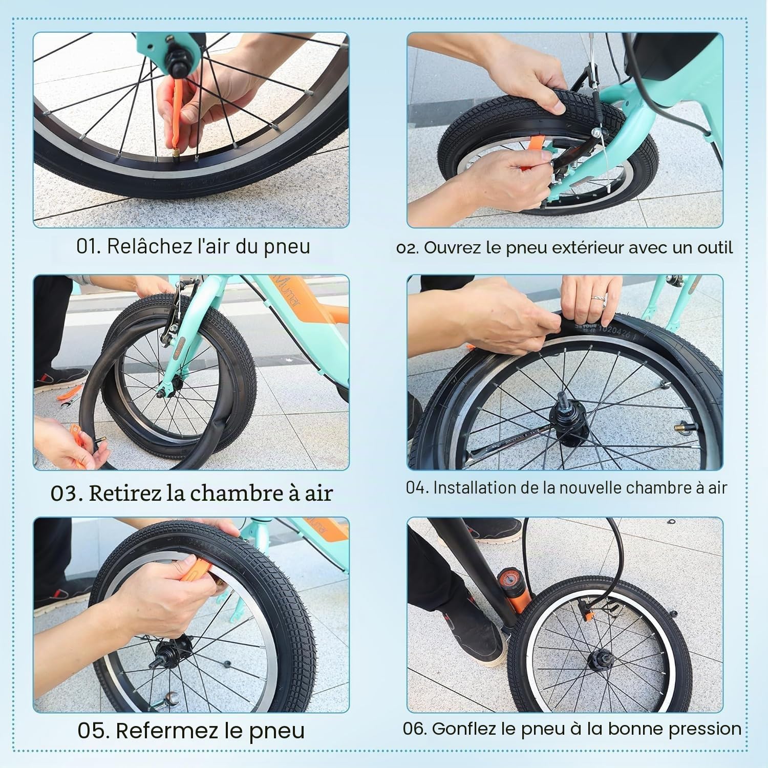 ZUKKA Lot de 2 pneus de vélo 16" 16 x 2,125-57-305 et 2 Chambres à air de 16" pour BMX, VTT, vélo d'enfant, Tricycle, Cruiser