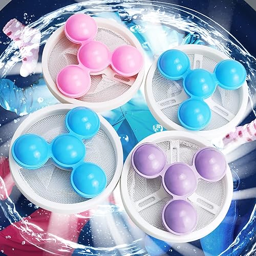 4 piezas de recogedor de pelo de mascotas para lavandería, recogedor de pelusa para lavadora, removedor de pelo de mascotas para filtro de