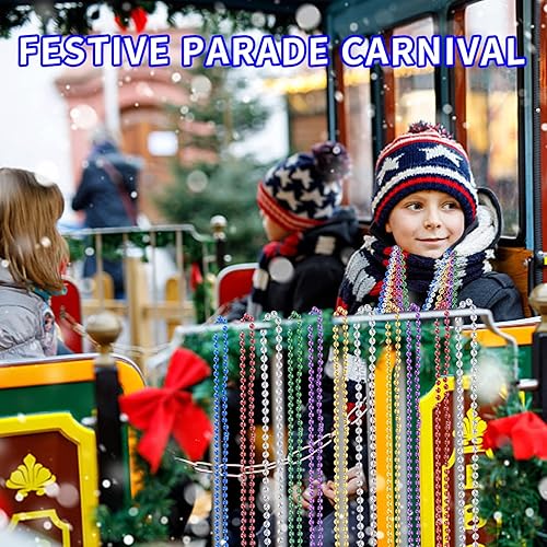 Miniatura 6 de YAXINRUI 30 piezas cuentas de Mardi Gras, collares de cuentas para fiesta de Mardi Gras, Navidad, San Patricio, regalos de fiesta, accesorios de 10