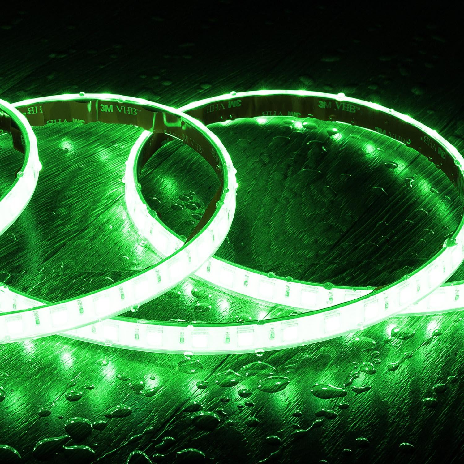 LEDKIA LIGHTING Striscia LED RGB 220V SMD 60 LED/m 15W/m SILICONE FLEX Larga 12mm IP67 Taglio 100cm con Telecomando 3 m