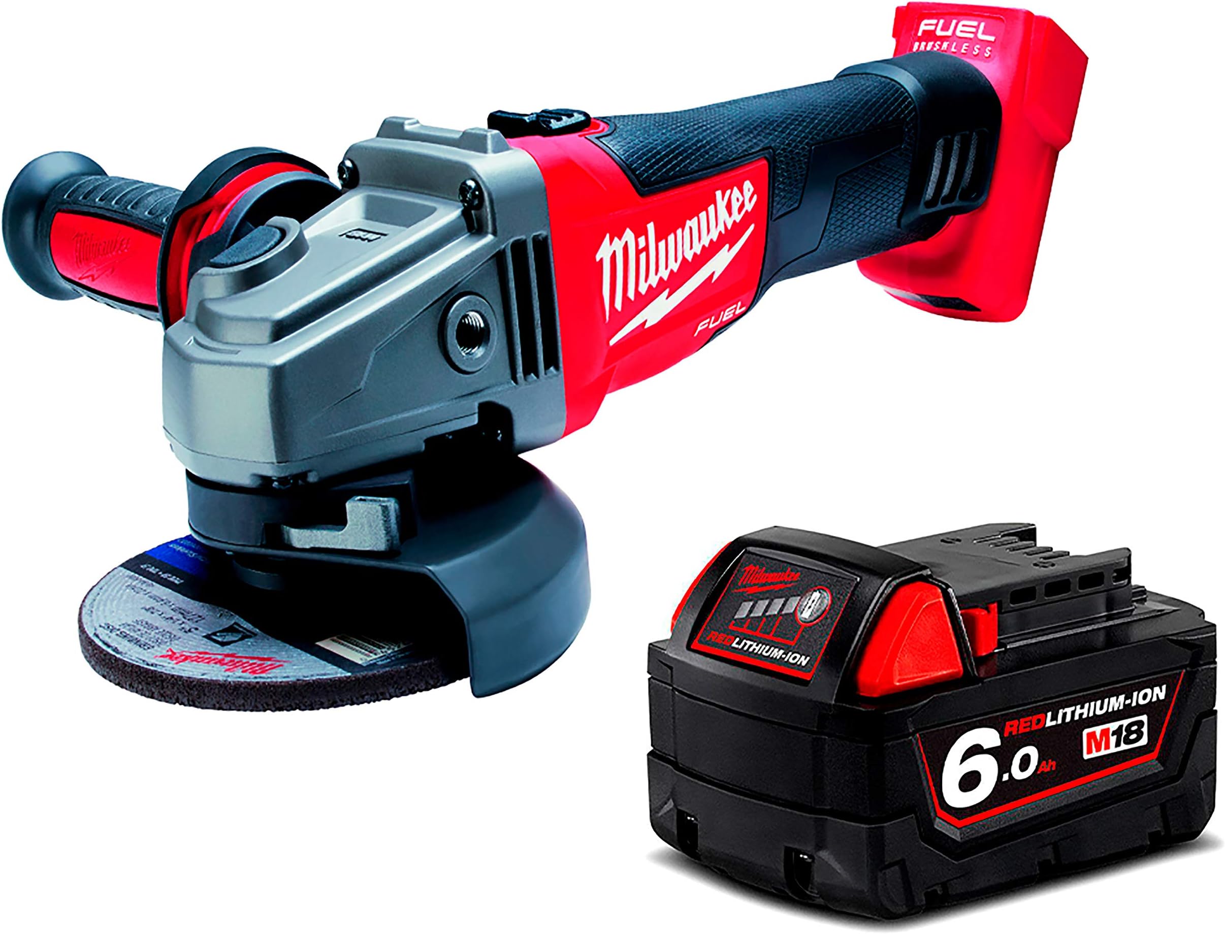 MILWAUKEE M18CAG125X-0 BRUSHLESS Angle Grinder 125MM 18V 1 x 6Ah Battery M18B6