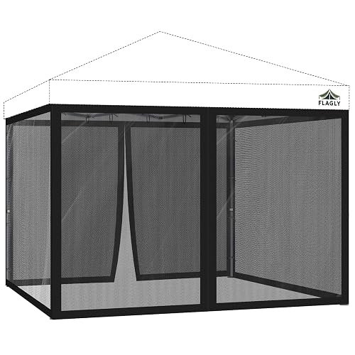 10x10 ft Mosquito Netting for Pop Up Canopy, Universal Bug