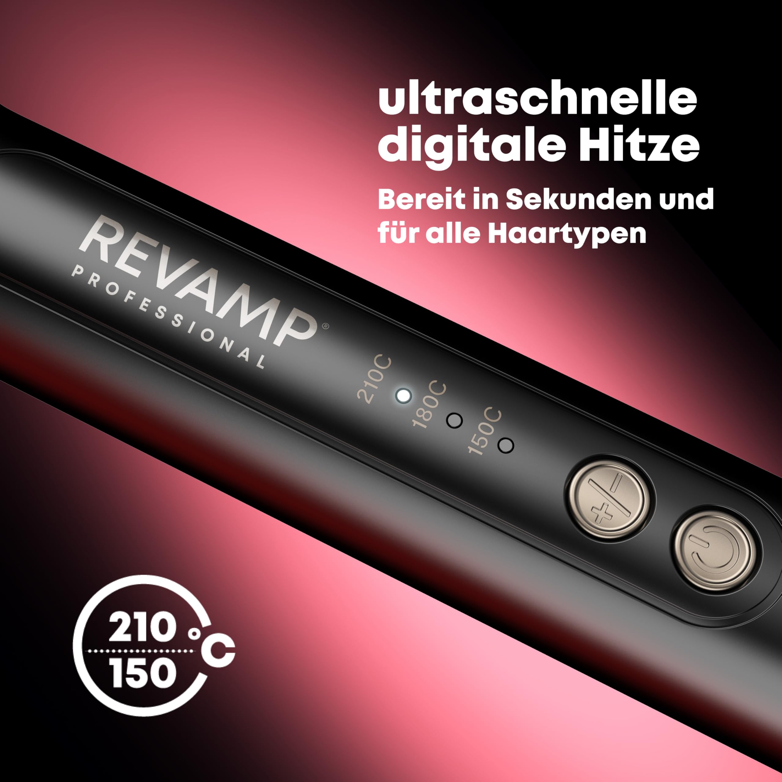 REVAMP Multi Style Revolve Lockenstab 3-in-1 - Automatisch Rotierend | 38 mm Lockenbürste, 32 mm und 19 mm Aufsatz, Multi-Styler, Volumen, Sanfte Wellen, Locken