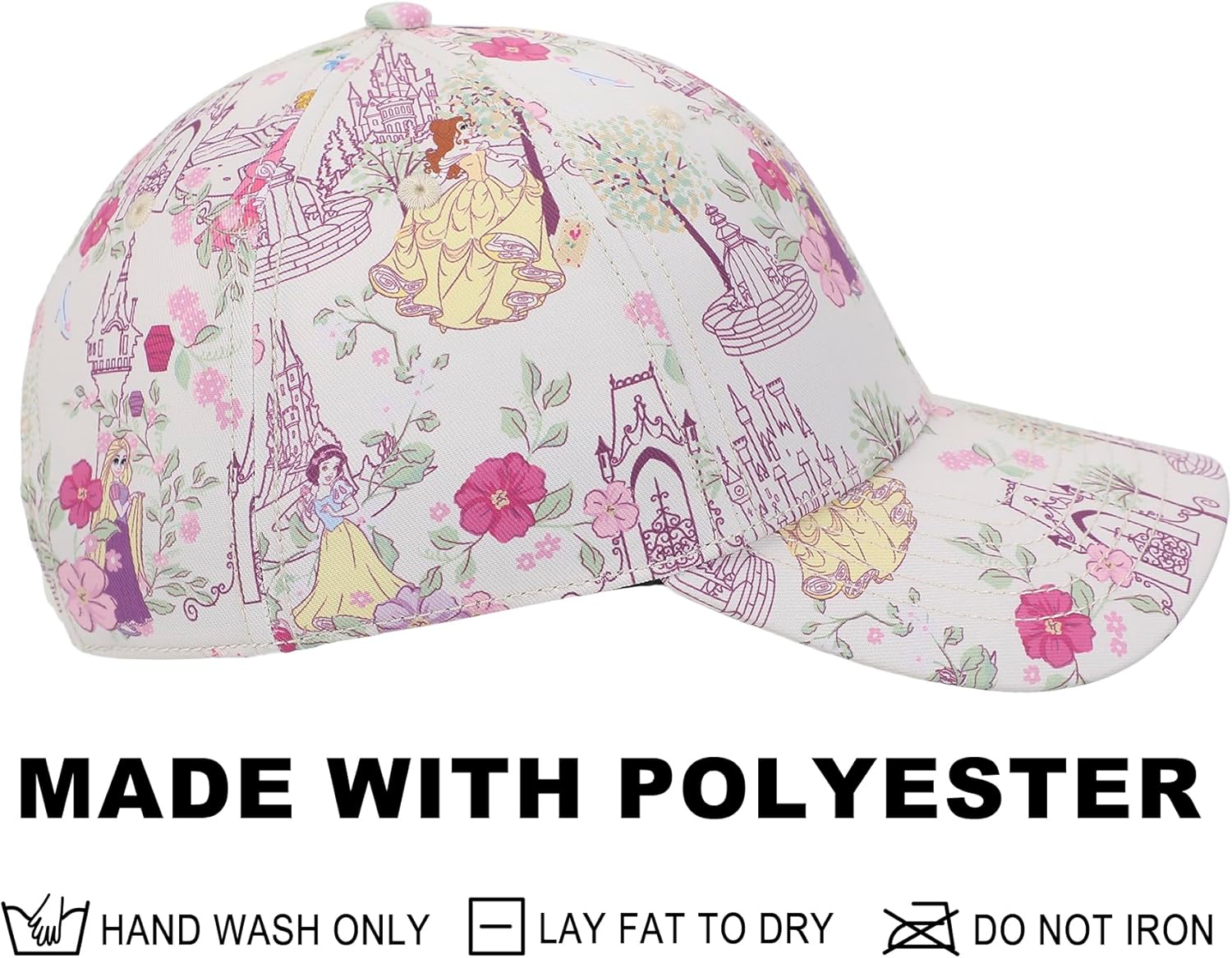 Disney Princess Characters & Palaces Women's White Traditional Adjustable Hat - Image 6