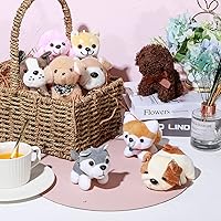 Vista 3 de Aoriher 9 piezas de mini animales de peluche a granel para cachorros de 4.7 pulgadas, pequeños perros de peluche, lindos juguetes suaves surtidos