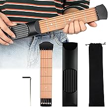 Portable Guitar Pocket Training Tool, Finger Practice for Guitar Beginner, 6 Guitar Strings