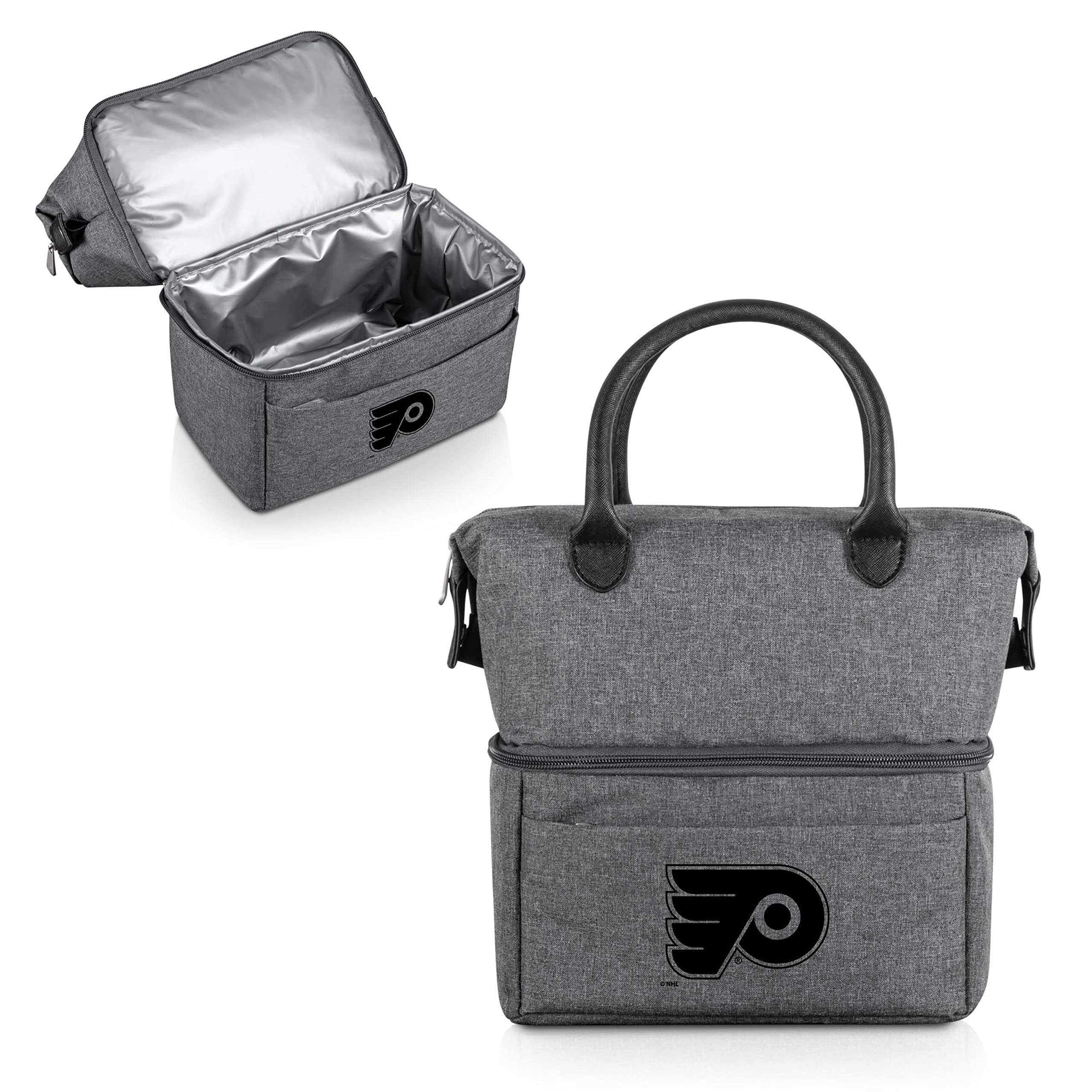 PICNIC TIME NHL Boston Bruins Urban Lunch Bag, Cooler Lunch Tote, Insulated Lunch Bag, (Gray with Black Accents)