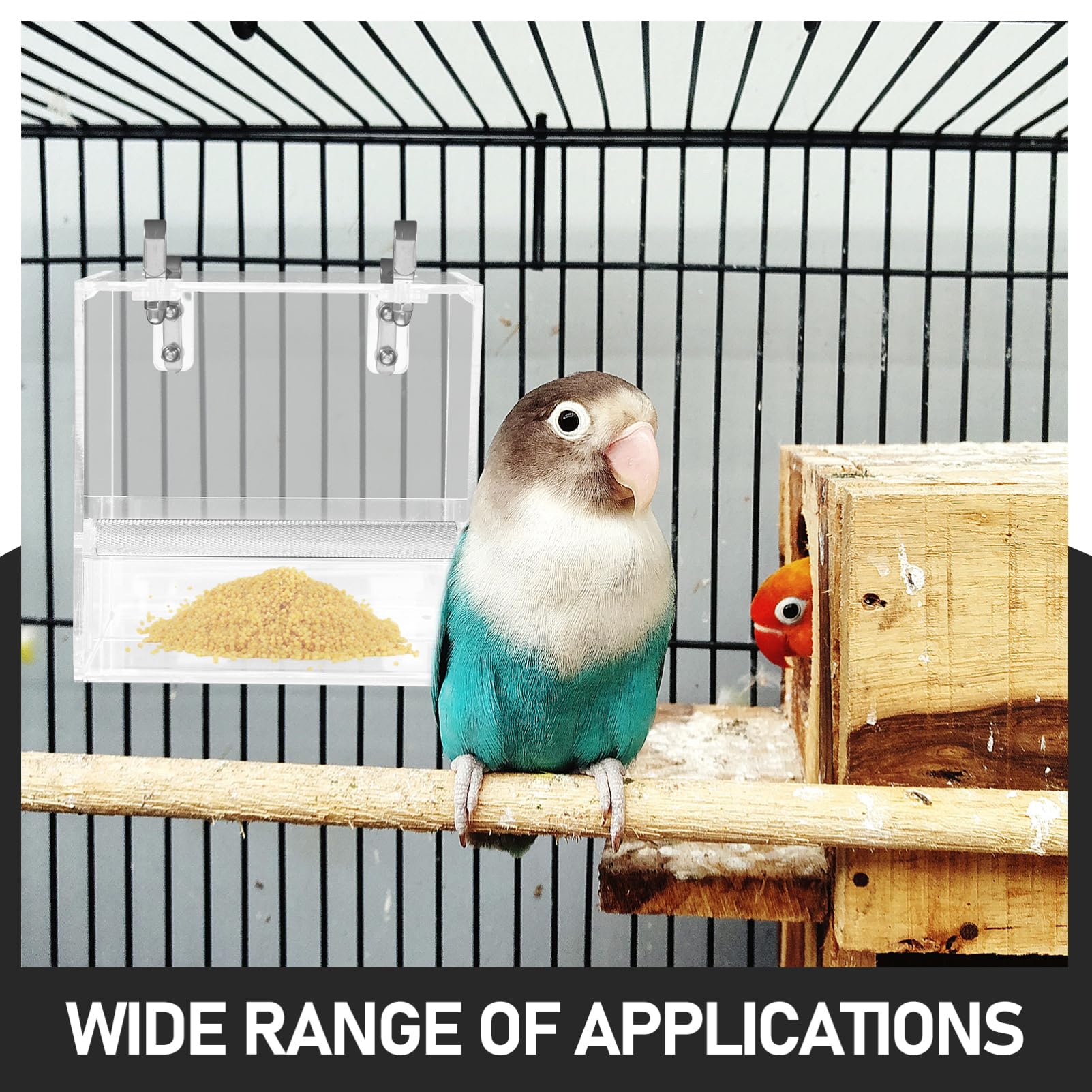 Mangeoire à Oiseaux Automatique pour Perroquet, Plastique, Bol | Design Suspendu, Installation Facile, Usage Maison et Cage, Adapté aux Petits Oiseaux