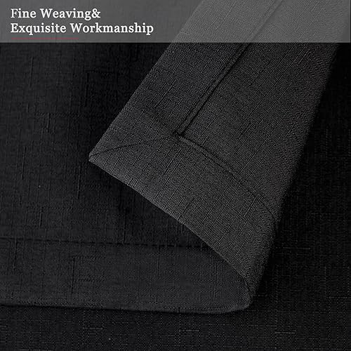 Miniatura 5 de Mebakuk Manteles individuales de tela, lavables a máquina, estilo lino, gruesos, resistentes al calor y fáciles de limpiar, manteles de tela para