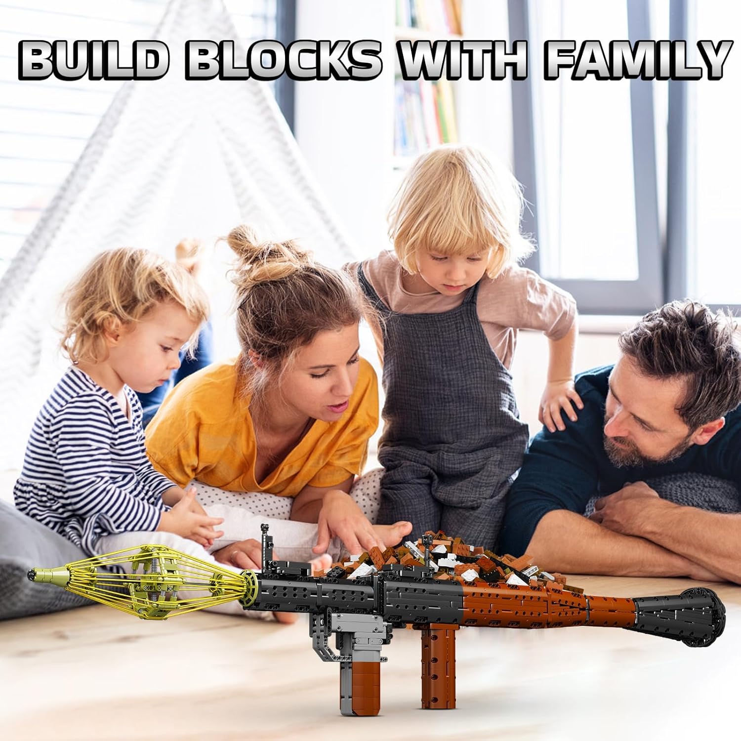 Sosuy Rocket Artillery Building Block Sets, RPG Rocket Launcher Shootable Model Army Toys for Adult Teen Boys, Birthday Gifts for Men Kids Age 8+, Realistic Bricks Collection for Military Fan 1706PCS