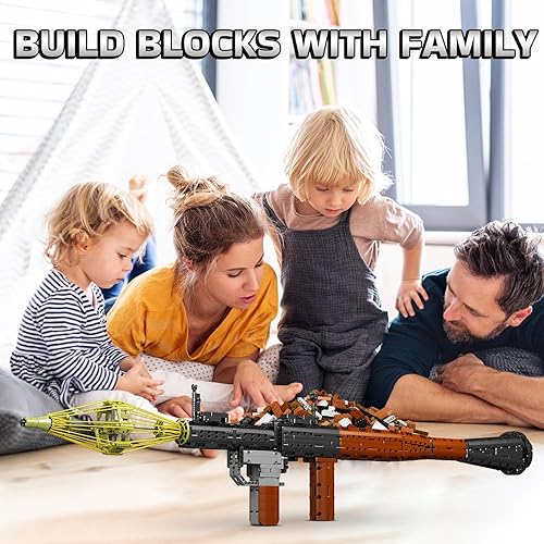 Miniatura 5 de 11 Rocket Launcher Building Bricks Gun Collection Toy  1706+ PCS Model Gun Building Block Francotirador Set Shootable  Regalo Sorpresas