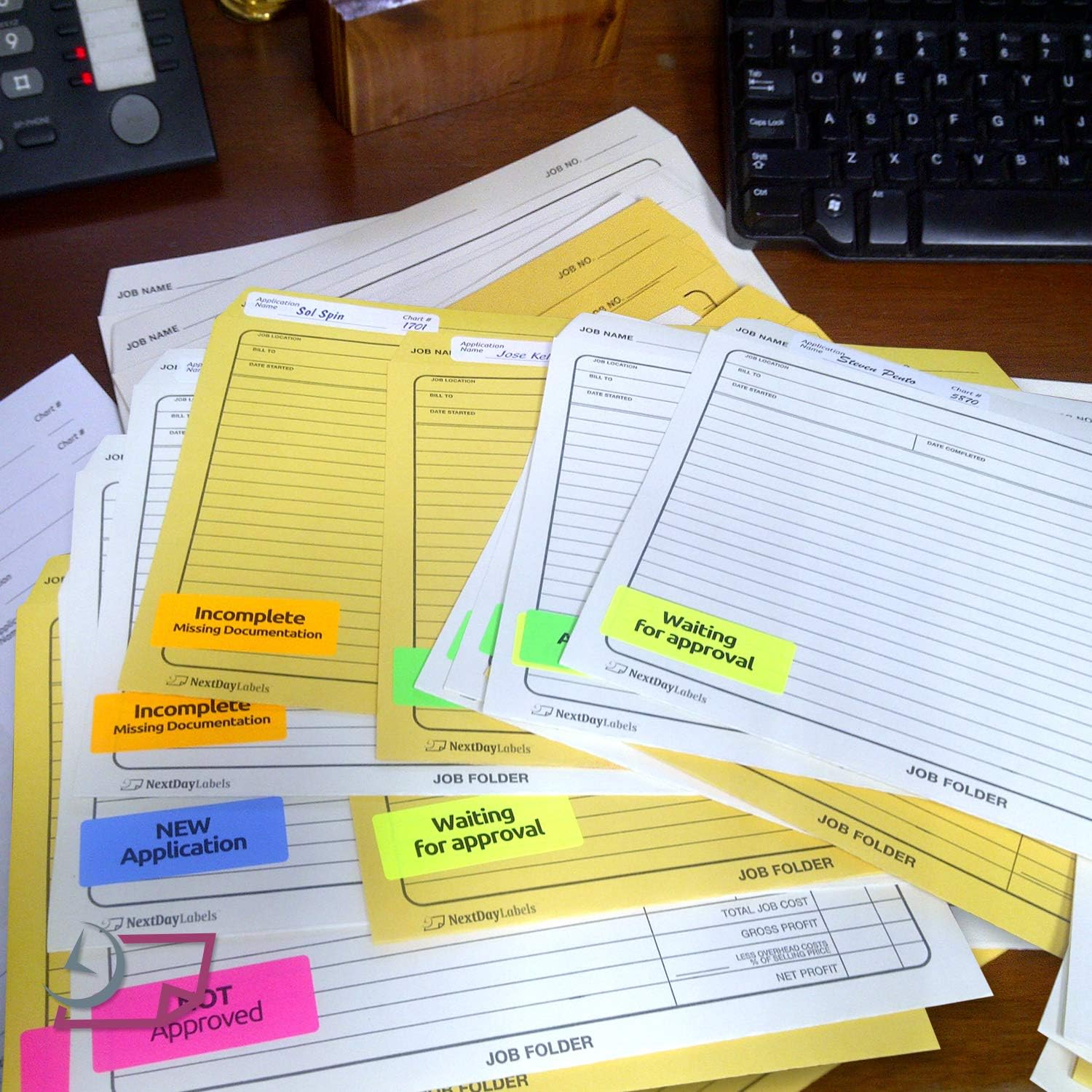 8-1/2 x 11" Neon Color High Light Fluorescent Labels for Laser & Inkjet Printer (Yellow Fluorescent, 1" x 2-5/8" - 30 Per Page | 750 Labels) : Office Products