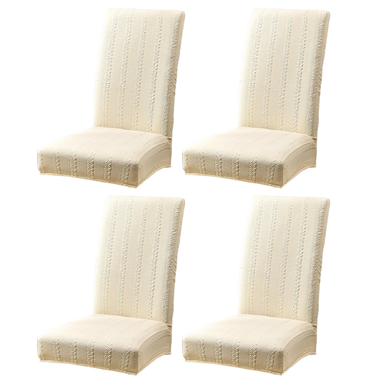 Xjdzineq Elastics Waterproofs Dining Chair Cover Stretch to Most Chairs Spill Resistant Polyester Slipcovers for Hotel Use Elastics Chair Slipcover