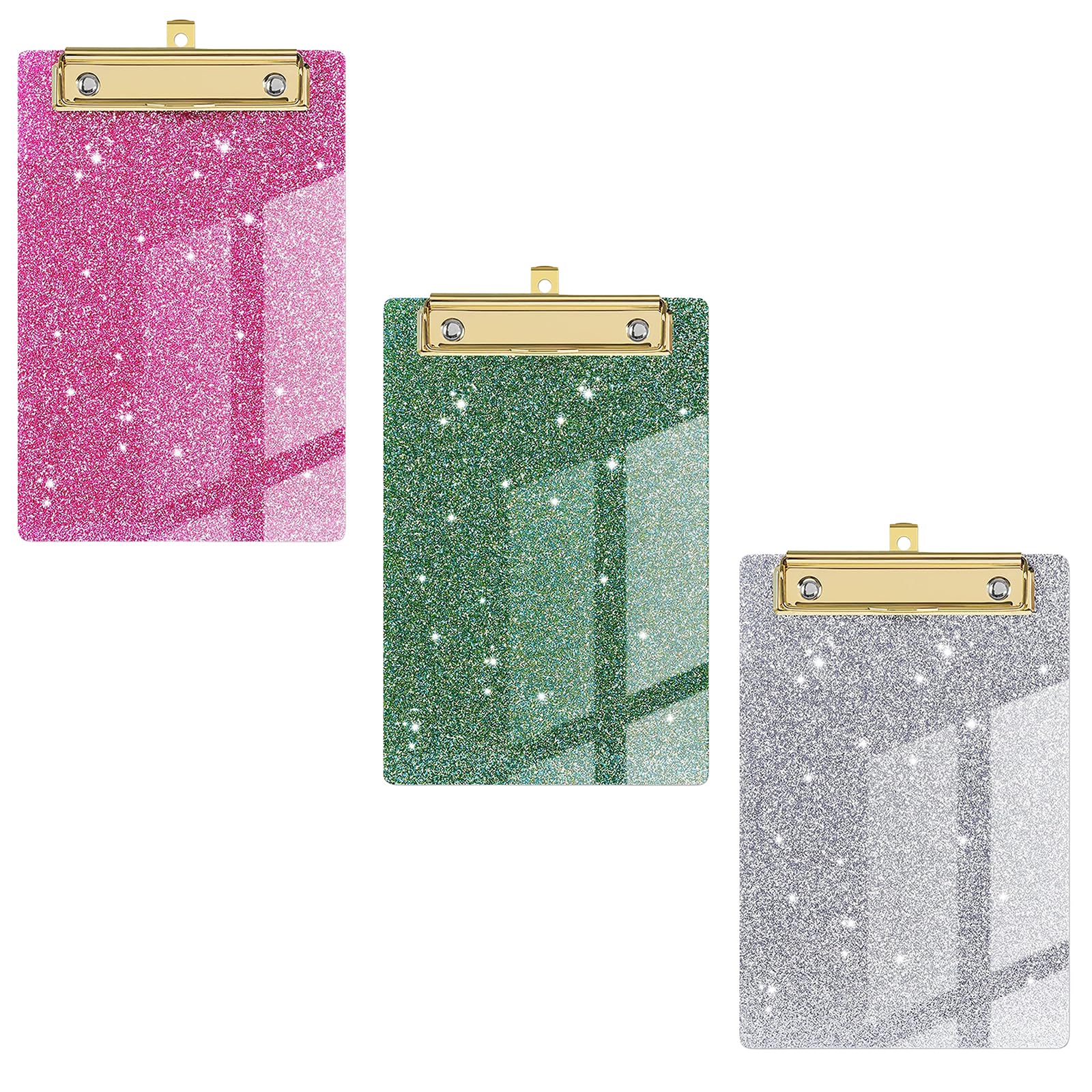 Portablocco Acrilico Glitterato A4 - Lavagna Con Clip Per Appunti E Coriandoli - Foto 11