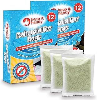 24pk Dehumidifier Bags | Moisture Absorbers for Home, Drawers, Wardrobe Dehumidifier Bags, Car Moisture Absorber | Damp Absorber Dehumidifier Disposable Dehumidifier Interior Dehumidifiers Disposable