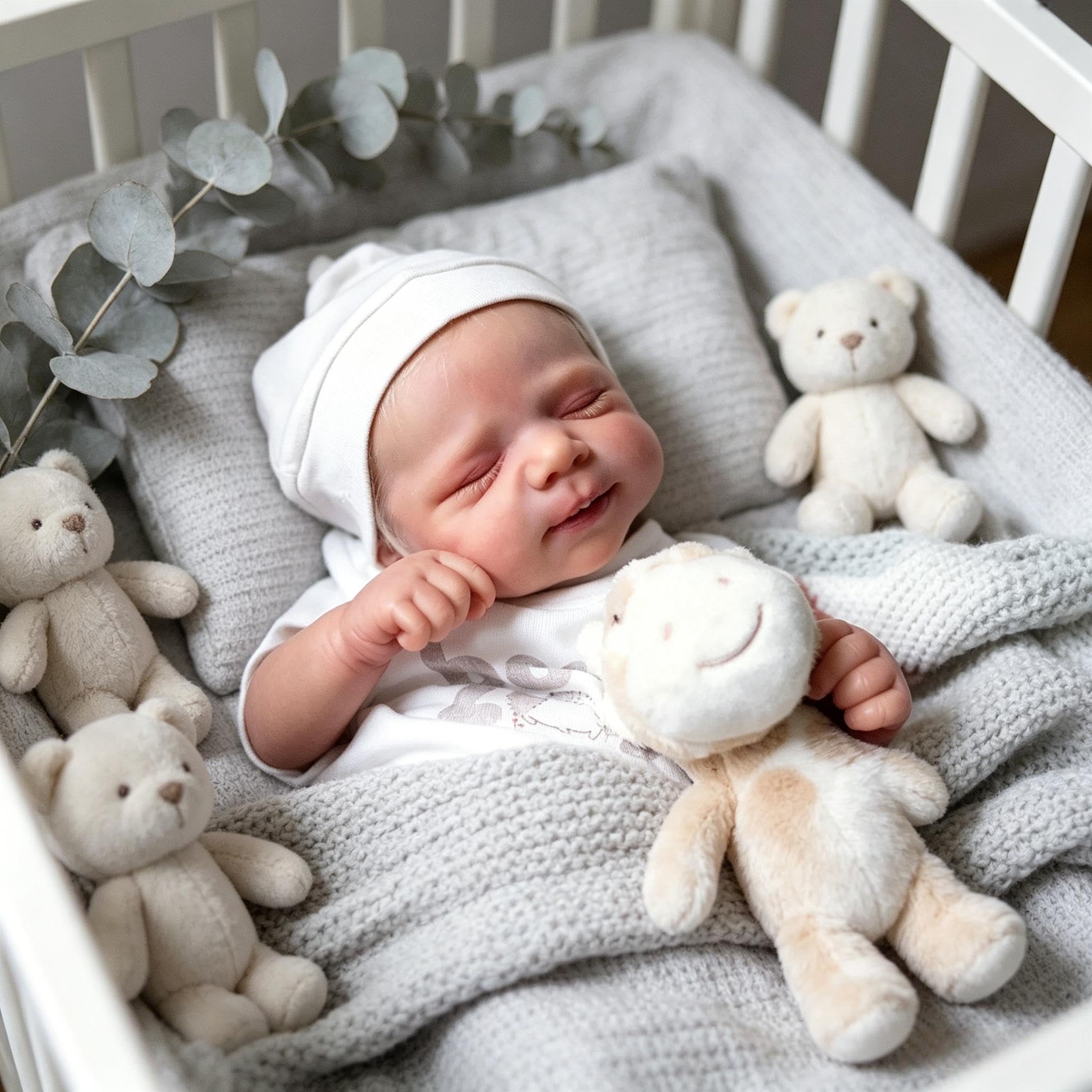 Reborn Lalki dla niemowląt, silikonowe, na całe ciało, 45 cm, prawdziwe lalki, noworodek, realistyczna lalka niemowlęca, zmywalna, winylowa, silikonowa, z akcesoriami do zabawek