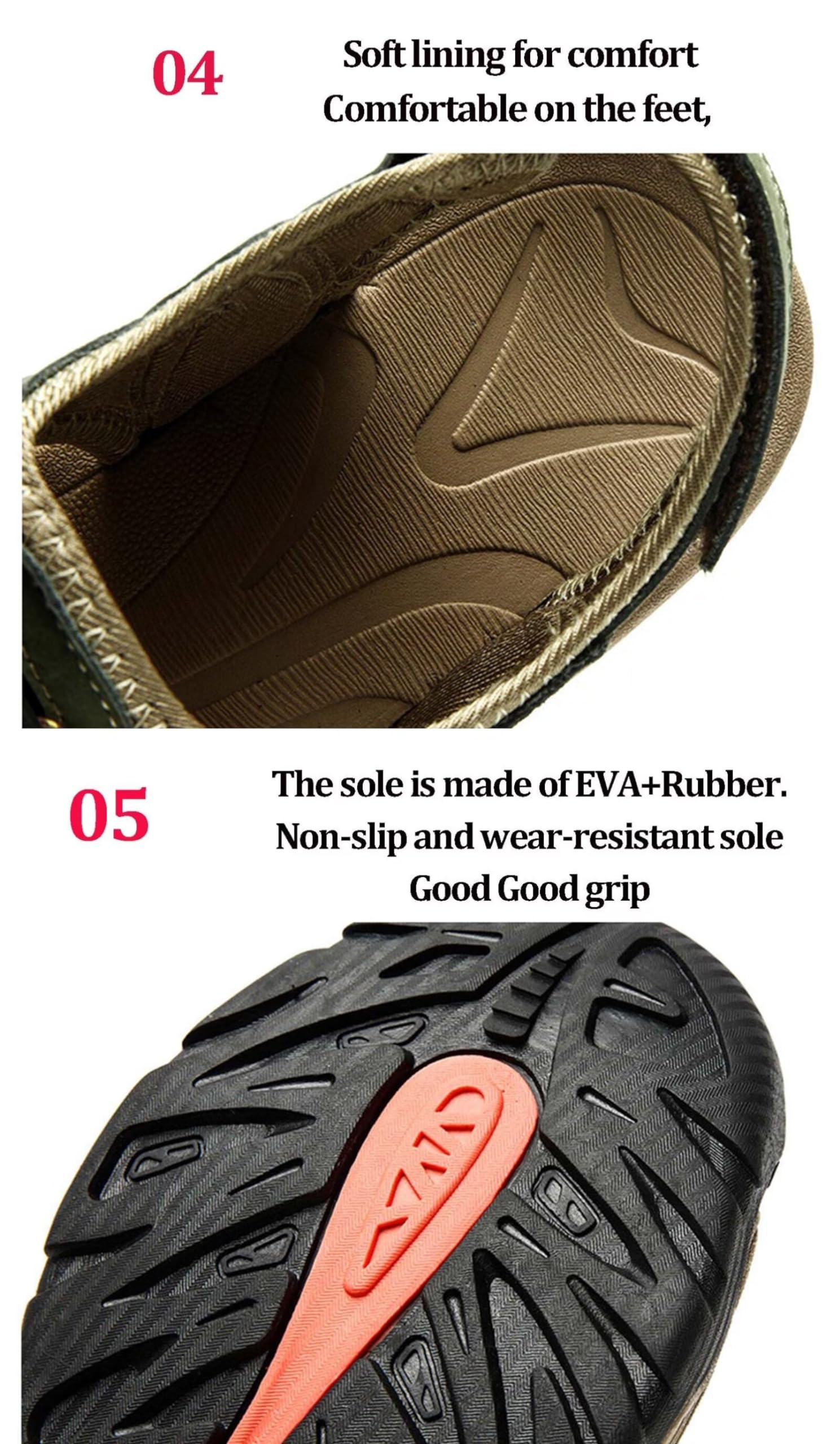 Rivccku Sandali Estivi Uomo Esterni PelleTraspirante Sandali Sportivi Scarpe da Trekking Passeggiata Fisherman Casual Sneakers Antiscivolo
