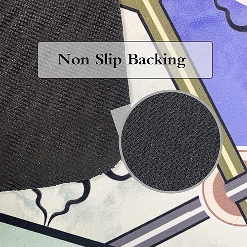 Miniatura 7 de USTIDE Alfombra larga de 20 x 63 pulgadas, diseño retro enrejado, antideslizante, decoración de lavandería, alfombras lavables para cocina, baño,