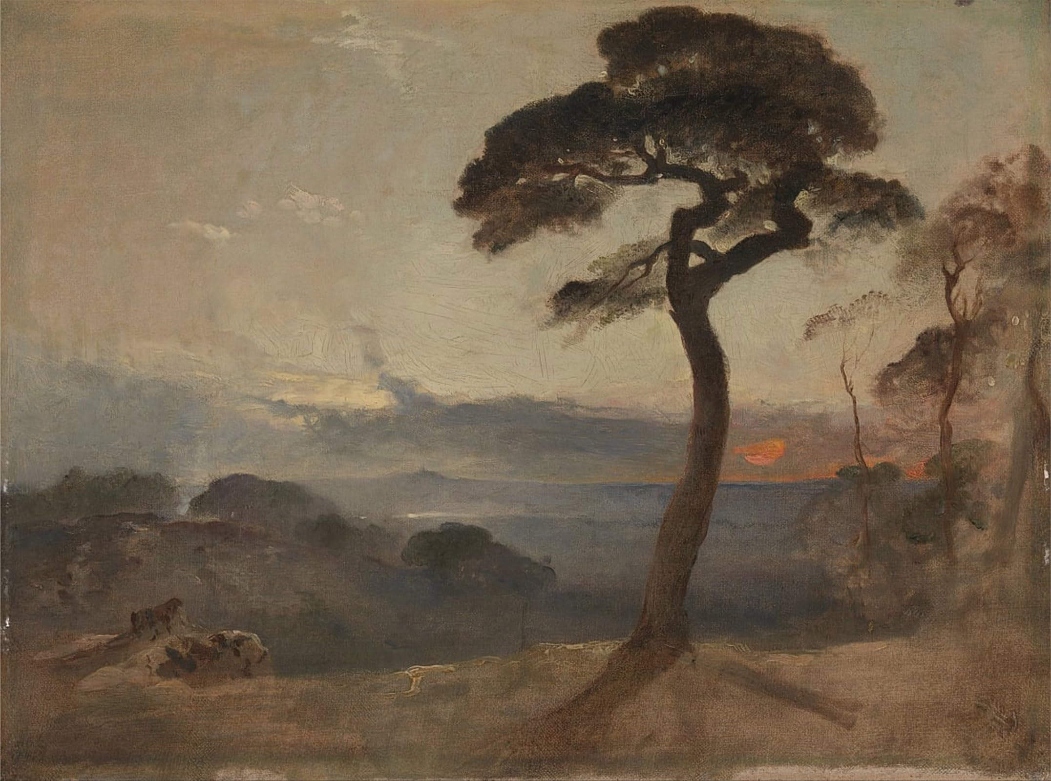 ARTXLXXBN Famous Prints Artwork Pictures Poster Painting Art Hampstead Heathunset by Danby Artwork Landscape Pictures for Home Decor 60x90cm