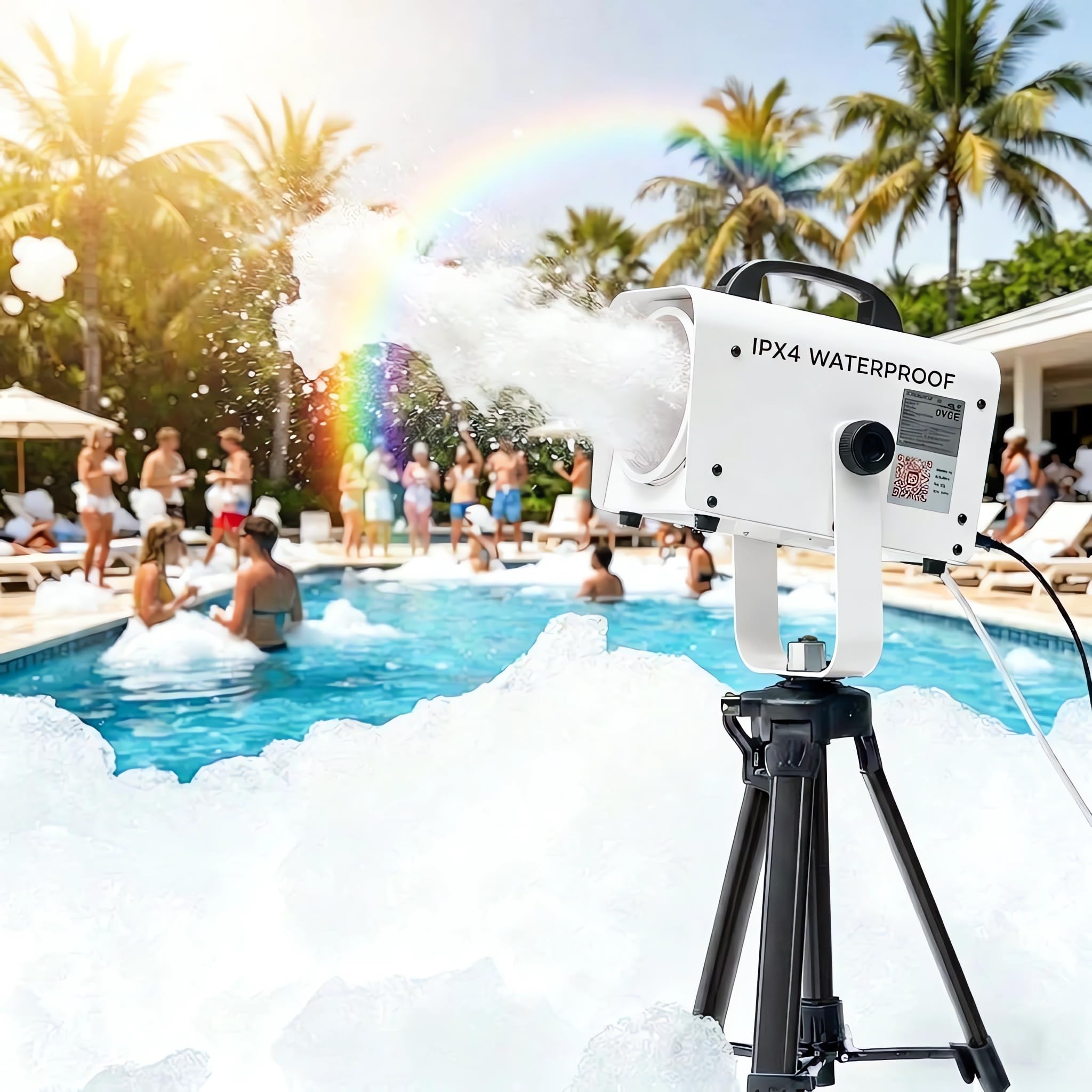PILIN Máquina de espuma de 600 W para fiestas, cañón eléctrico de espuma para interiores y exteriores, máquina de espuma de burbujas resistente para bodas, festivales y eventos