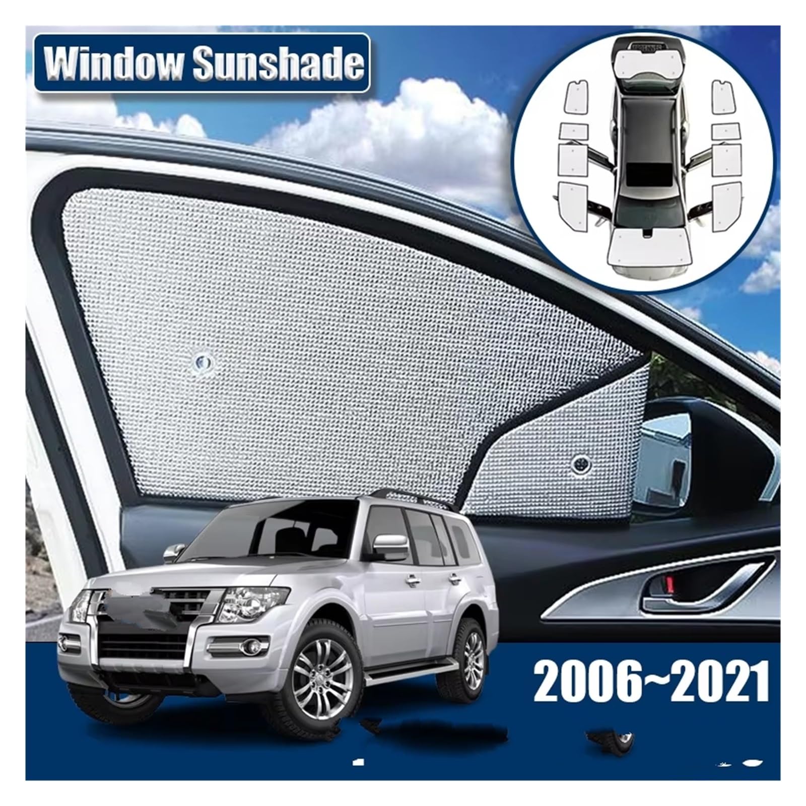 Sonnenschutz Auto Frontscheibe Für Mitsubishi Für Pajero 4 Für Montero Für Shogun V80 V73 V93 2006-2021 Auto Sonnenschutz Windschutz Visier Abdeckung(All Sunshades)