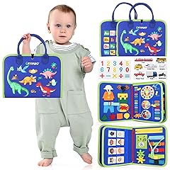 URMYWO Toddler Busy Board - Busy Book Montessori Toys for 1 2 3 4 Year Old - Preschool Learning Activities with Alphabet Number Animal, Educational Travel Toys Birthday Gifts for Kids