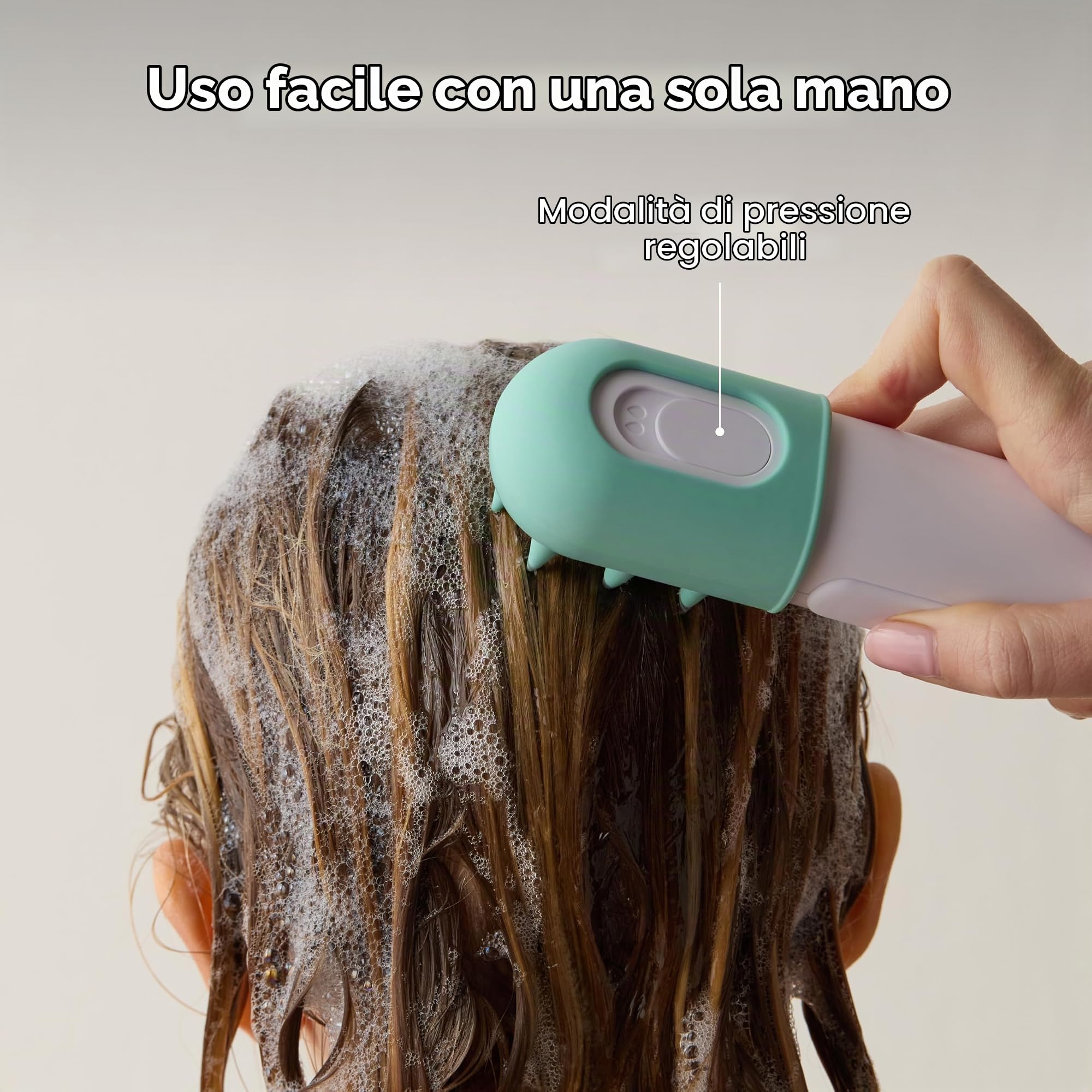 Frida Baby Control The Flow - Spruzzatore per vasca da bagno per bambini, soffione doccia con massaggiatore per cuoio capelluto, controllo del flusso d'acqua con 2 modalità di pressione