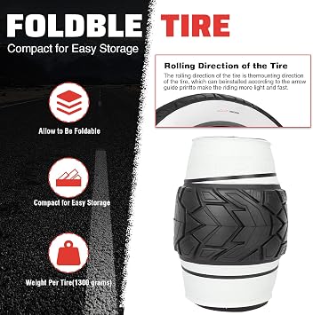 ZUKKA 20/26x 4.0 E-Bike Tire 1/2 Pack Fat Tire High Performance Fat Tire/White Wall Tire Replacement Tire High-Density Bike Tires for MTB E Bikes