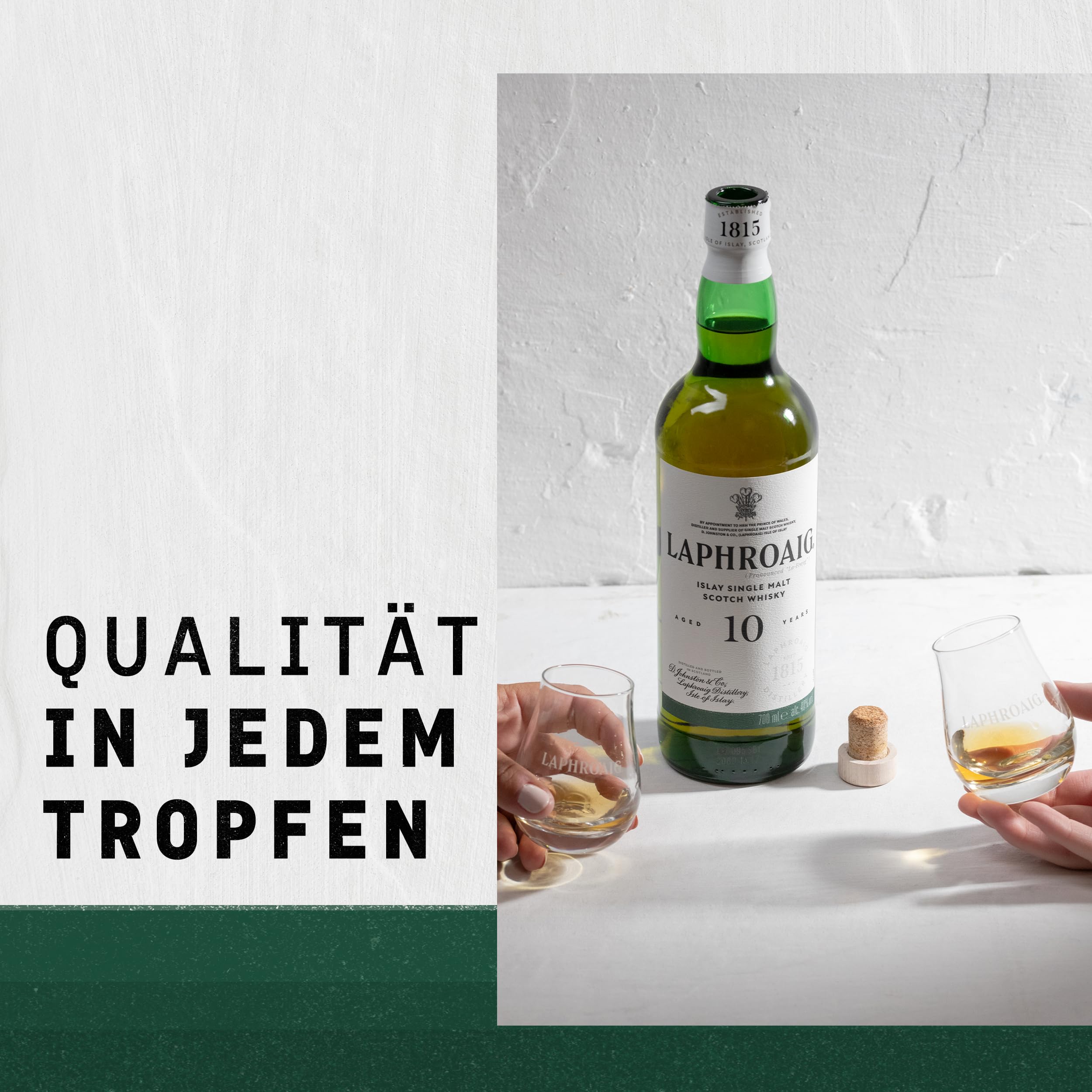 Laphroaig 10 Jahre Islay Single Malt Scotch Whisky 40% Vol 0,7l mit Geschenkverpackung