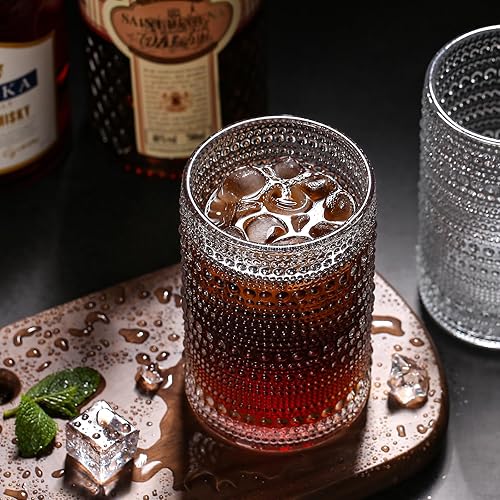 Miniatura 6 de Amzcku Juego de 12 vasos de cocina vintage Highball para agua, cóctel, leche, jugo y bebidas