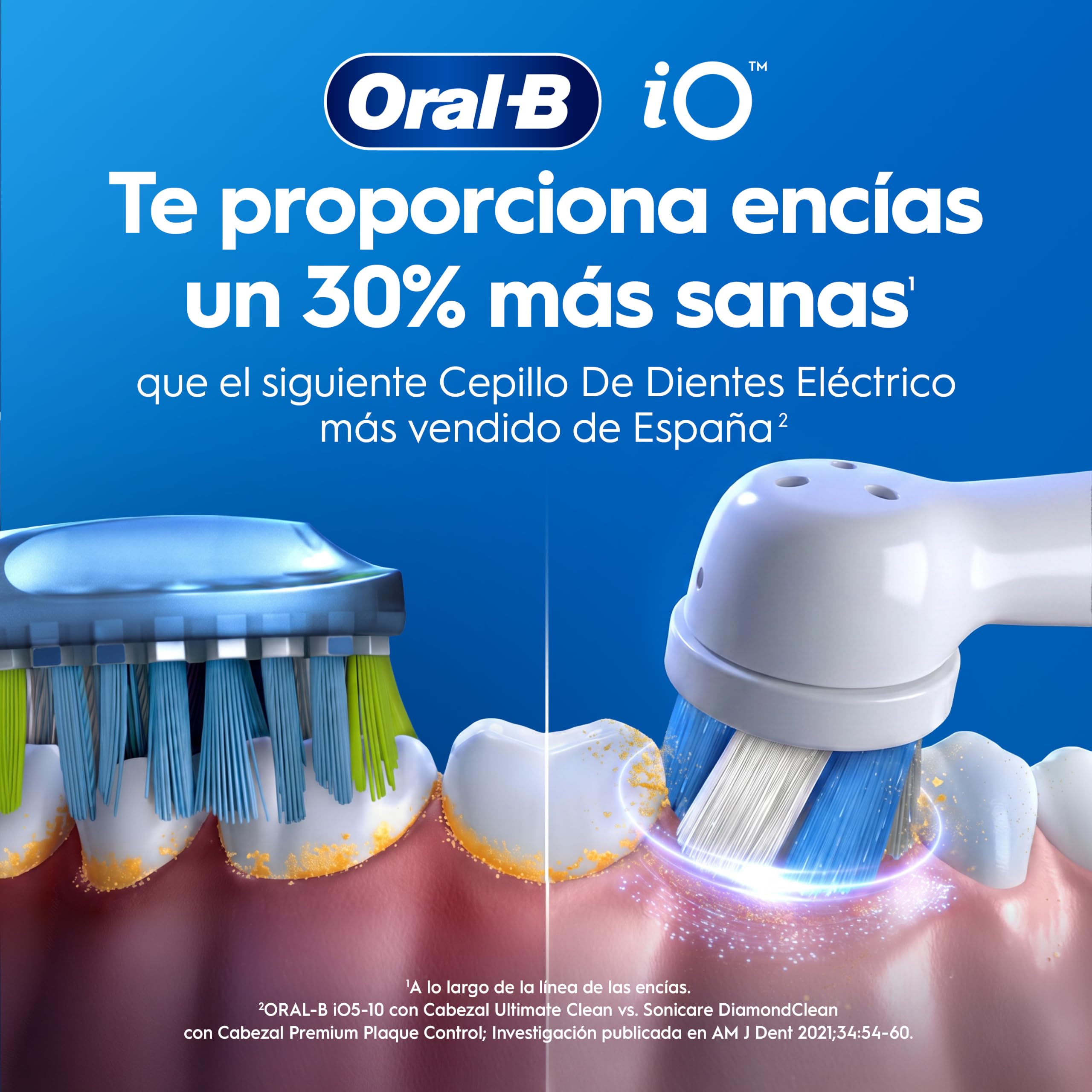 Oral-B iO 3N Cepillo de Dientes Eléctrico con 1 Cabezal, Negro - Cepillo Dental con Sensor de Presión, 3 Modos de Cepillado con Modo Blaqueante, Temporizador y Estuche de Viaje, Diseñado por Braun