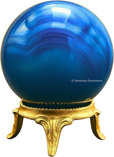 Vista 401 de Amazing Gemstone Black Tourmaline Crystal Ball with Stand - 2" Inches Crystal Sphere Meditation Balls for Witchcraft and Decorative Balls