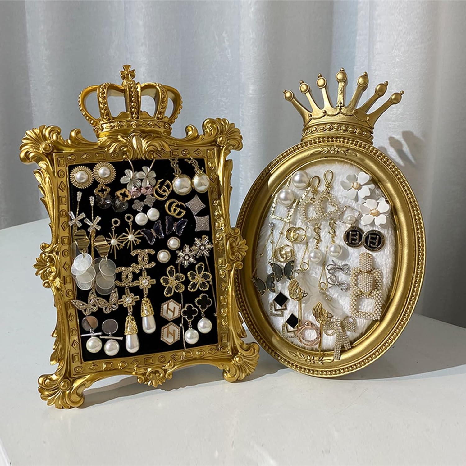Liudan Jewelry Organizer Earring Holder Crown Shaped Jewelry Tower Earring Display Stand Jewelry Rack for Jewelry Studs Accessories Storage Jewelry Stand