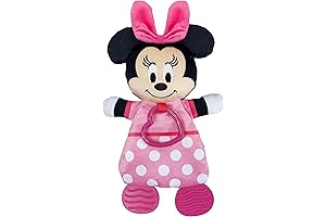 Minnie Mouse Plush and Sensory Crinkle Teether Toys for Newborns