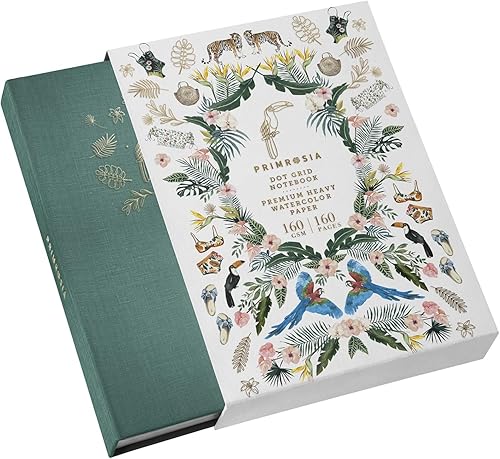 Primrosia A5 Dot Grid Watercolor Journal Notebook – 160 pages