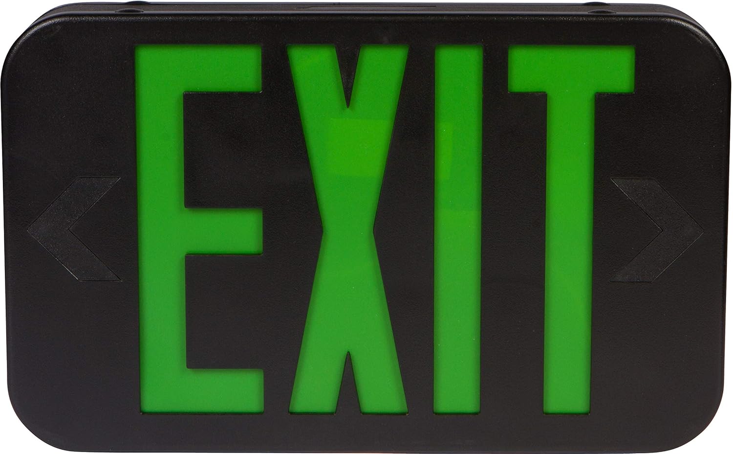 Morris Products LED Exit Sign – Standard Type – Green With Black Housing – Battery Backup – Automatic, Low Voltage Disconnect - Compact, Low-Profile Design –Energy Saving, High Output – 1 Count: Portable Work Lights: Tools & Home Improvement
