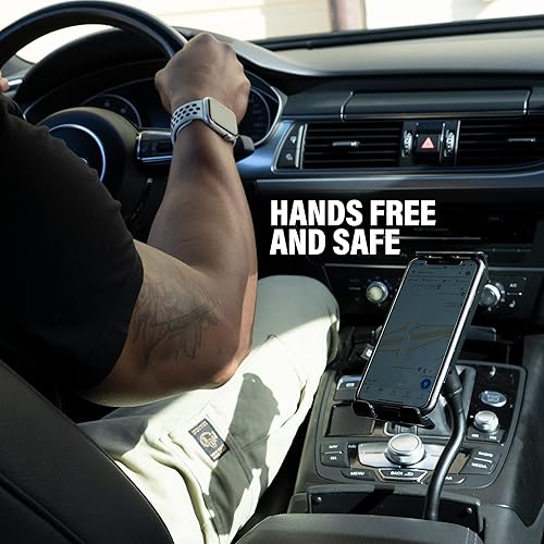Miniatura 8 de Portavasos para automóvil, soporte para teléfono 2 en 1, soporte para tableta y soporte para teléfono para automóvil con base ajustable, soporte