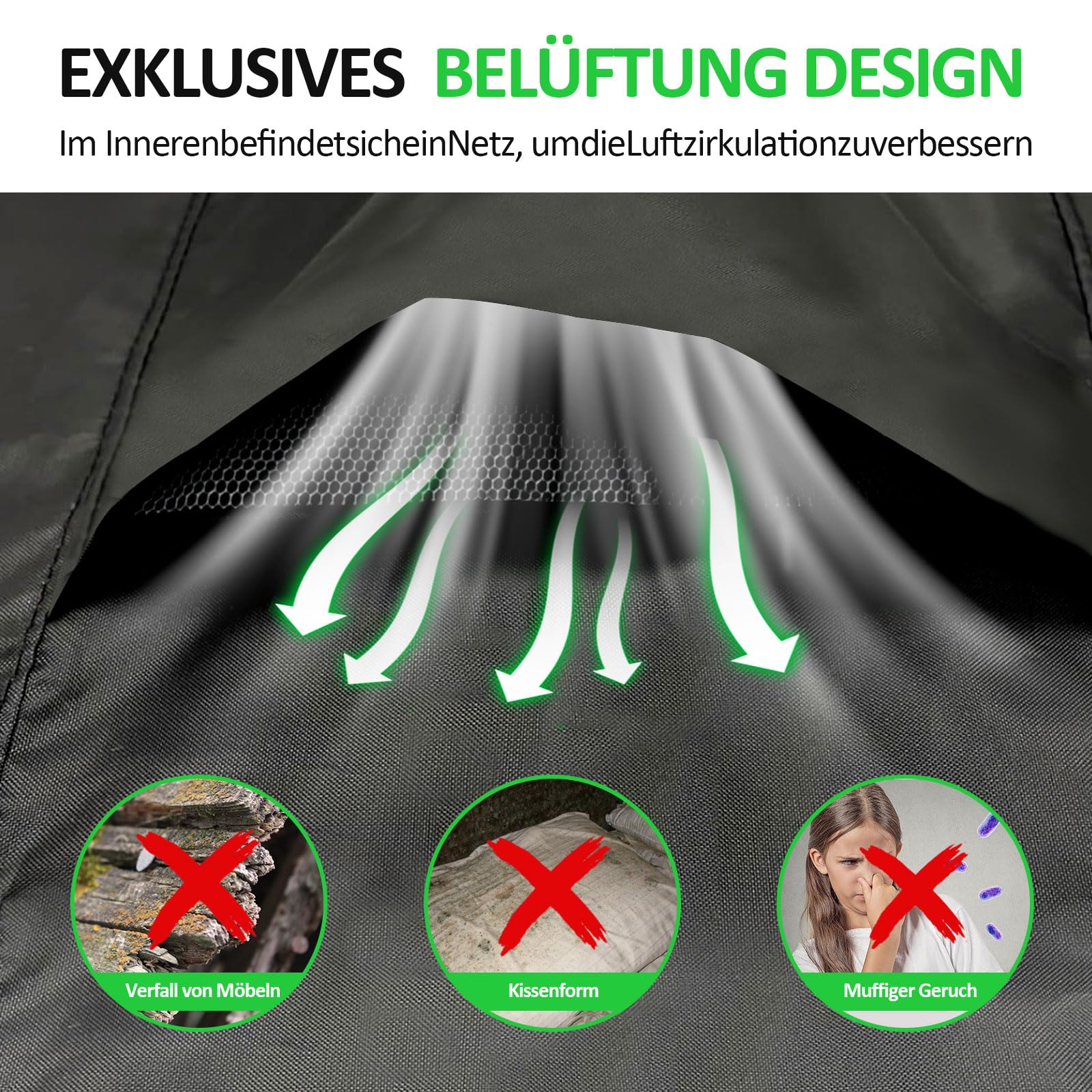 Copri Sedie Esterno, 600D Oxford Copertura per sedie da giardin, Impermeabile anti-UV, Mobili Da Giardino Coprisedie da Esterno, per sedie da giardino e balcone impilabili (70x70x85/125cm)