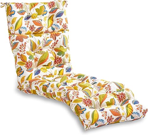 South Pine Porch Cojín para silla de salón de 72 x 22 pulgadas, diseño floral esprit