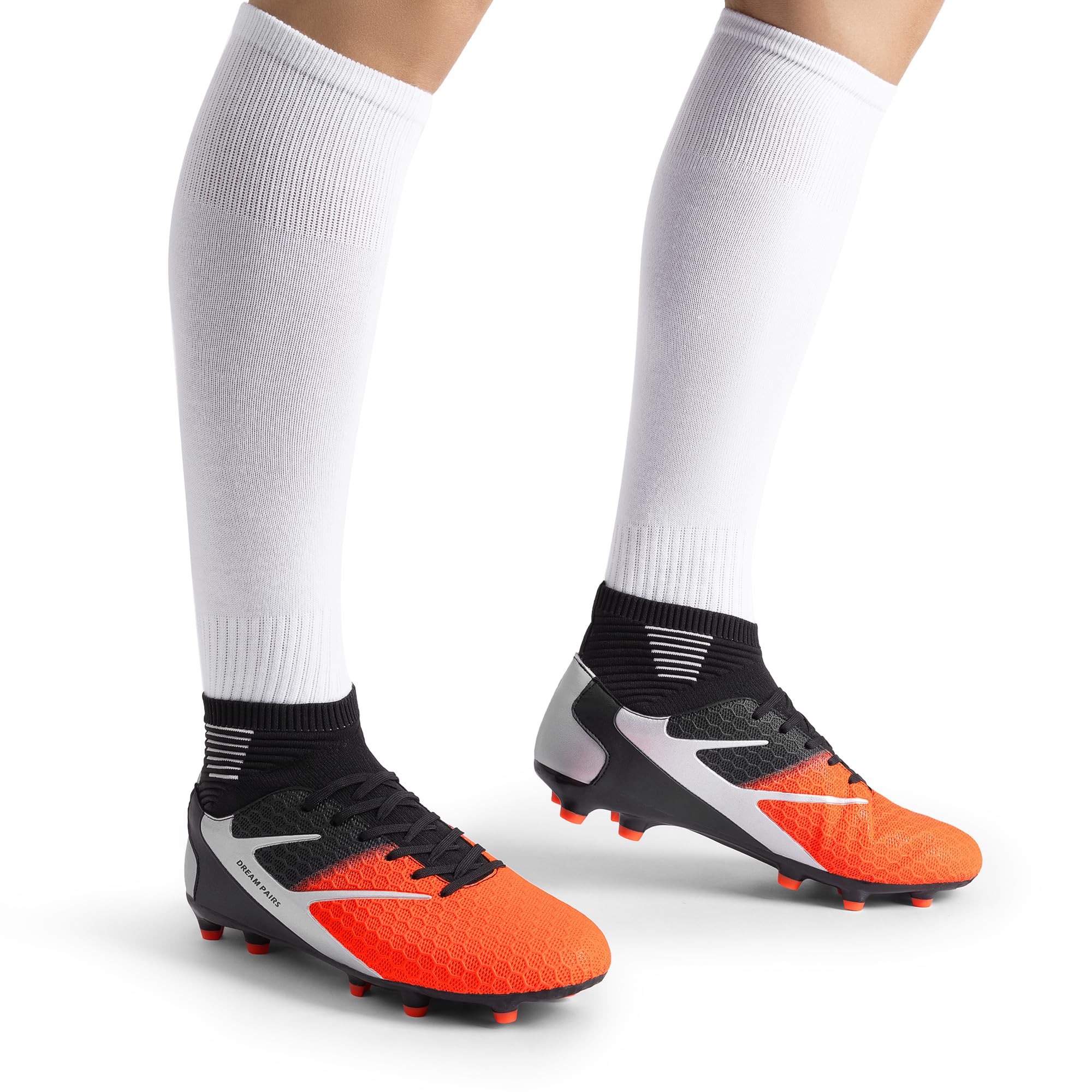 DREAM PAIRS Chaussures de Football pour Hommes Durable Chaussure Crampons Montantes à Lacets Stables et Accrocheuses SDSC2407M