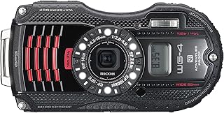 Waterproof digital camera black waterproof 14m; shock-resistant 2.0m; cold -10 degrees RICOH WG-4GPSBL 08558 - International Version (No Warranty)